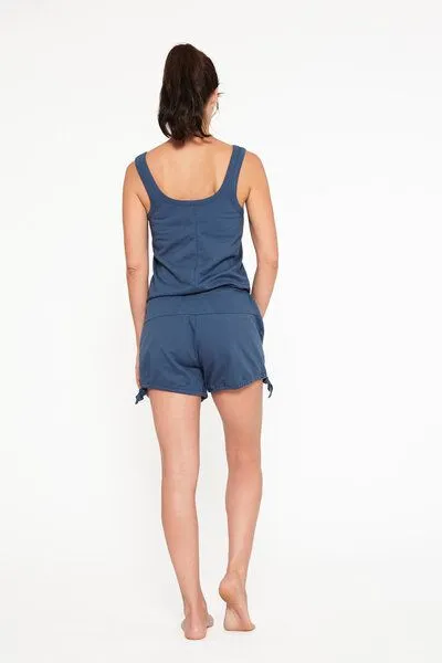 YOIQI YOIQI Yoga Jumpsuit Short, Indigo blue, – Produktbild 2 von 3