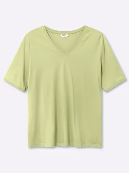 sheego V-Shirt pistazie – Produktbild 1 von 1