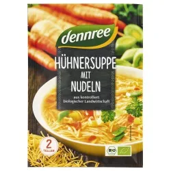 dennree Hühnersuppe mit Nudeln im Beutel – Produktbild 1 von 1