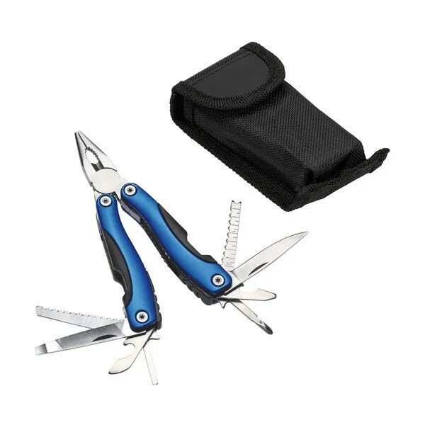 elasto elasto Multifunktions-Taschenmesser "Legend" - 8in1 Werkzeug aus Edelstahl, Schwarz/blau, – Produktbild 2 von 5