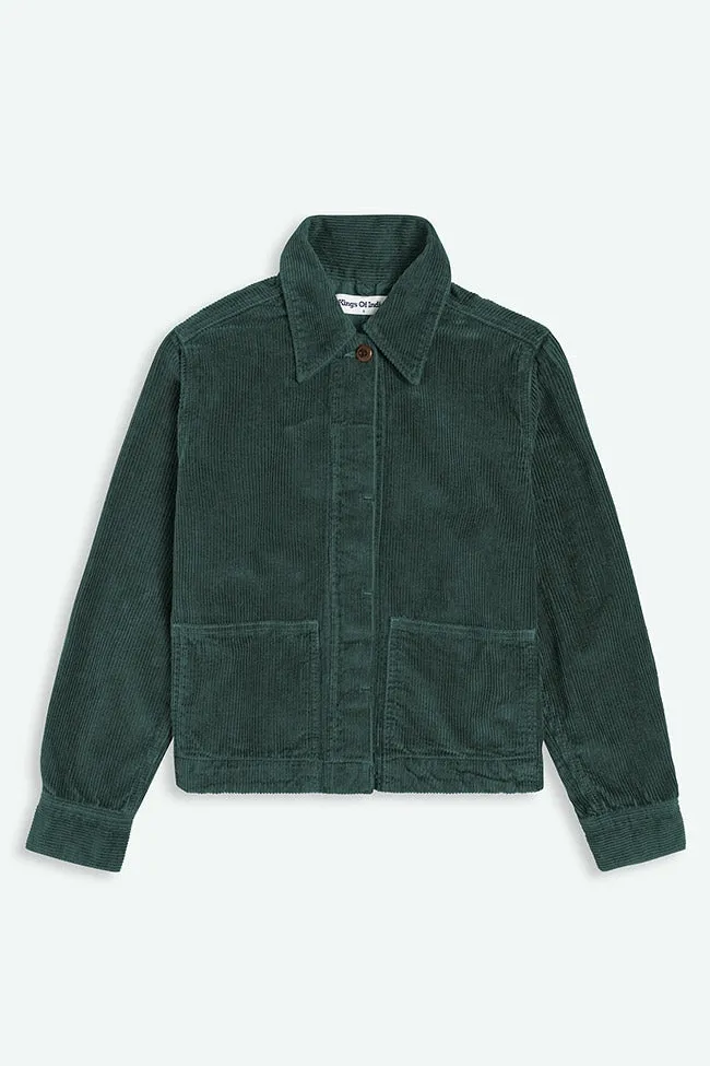 Kings Of Indigo Kings of Indigo Damen vegan Jacke Ota Cord Dunkelgrün, Grün, – Produktbild 2 von 2