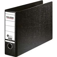Falken 12 Falken Ordner, Hartpappe, 1550 g/m², DIN A4 quer, RB 80 mm, schwarz – Produktbild 1 von 1