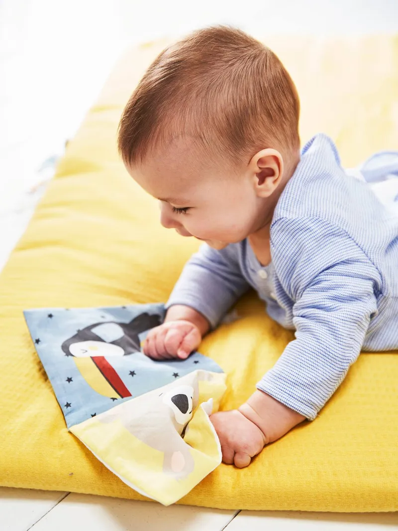Vertbaudet Baby Activity-Decke TROPIK ohne Spielbogen, Senfgelb, – Produktbild 4 von 4