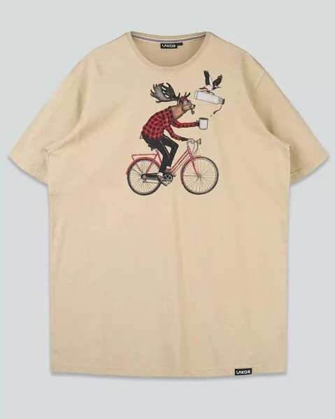 LAKOR LAKOR T-Shirt aus Bio-Baumwolle - Off to Work, White pepper (beige), – Produktbild 3 von 3