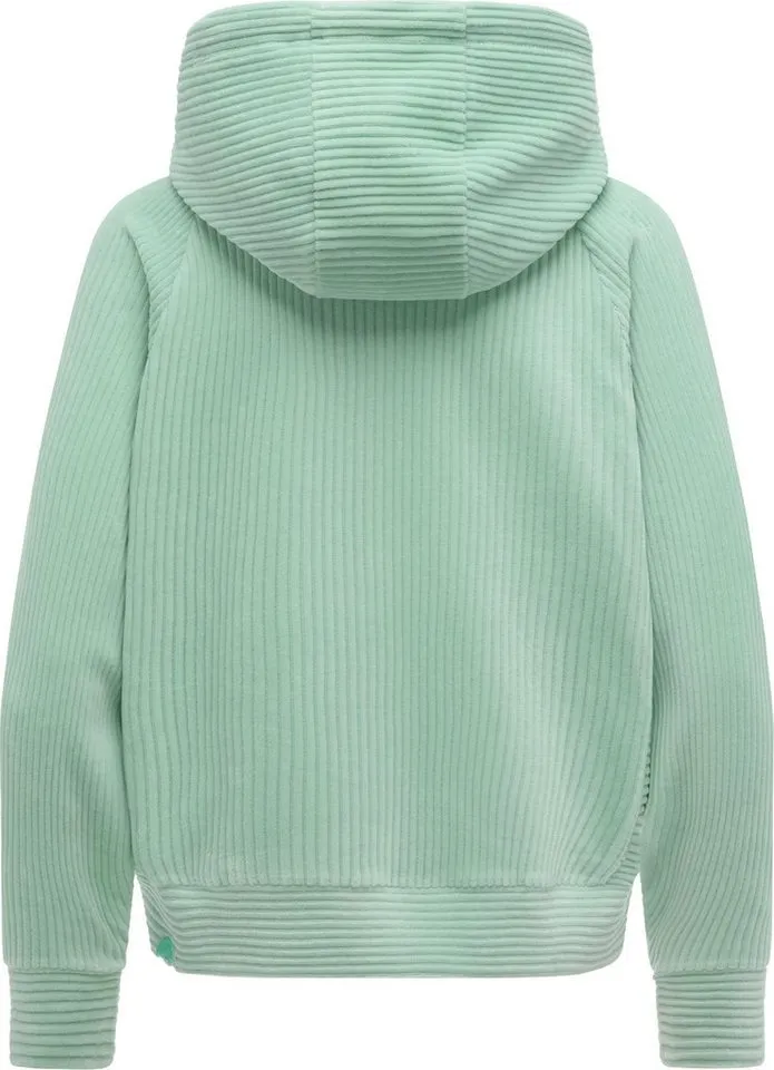 ragwear ragwear Sweatjacke Corduly Cordy Freizeitjacke Zip-Hoodie aus weichem Kord in Samt-Haptik, Grün, – Produktbild 4 von 4