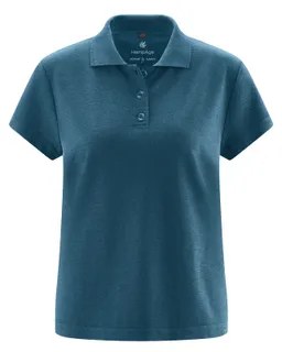 HempAge Hempage Damen vegan Polohemd Reef Blaugrün – Produktbild 1 von 1