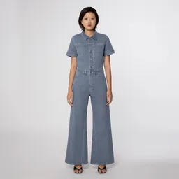 DAWN TWITTER Minimal Stretch - Short Sleeve Overall - Slate Grey - Slate Grey / M – Produktbild 1 von 1