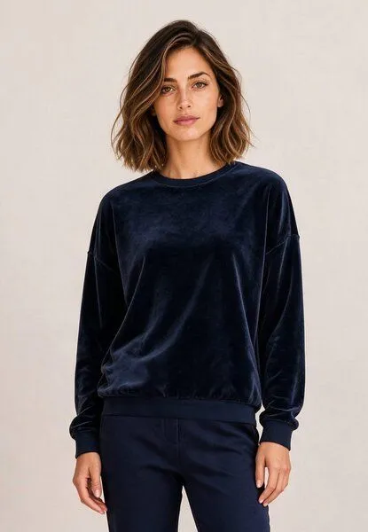 LANA Organic LANA Organic Samtig weicher Pullover, Modell Tess, Marine, – Produktbild 2 von 4
