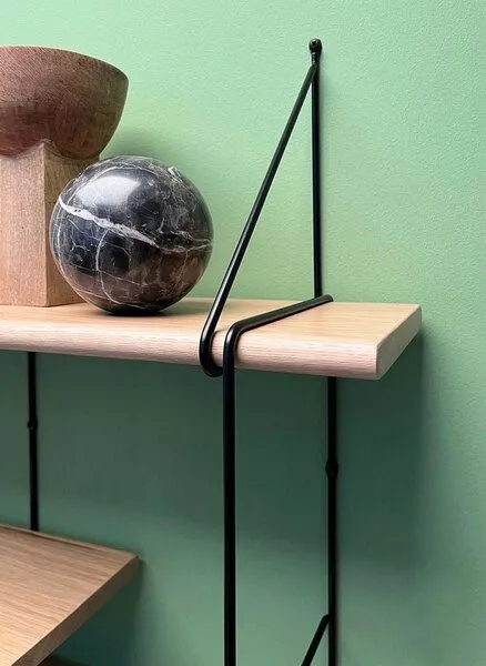 Hausen Hausen Wandregal Link shelf set 1 oak / black, Black, – Produktbild 3 von 3