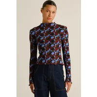 Dedicated DEDICATED Damen vegan Top Ryd Rib Retro Braun/Blau – Produktbild 1 von 1