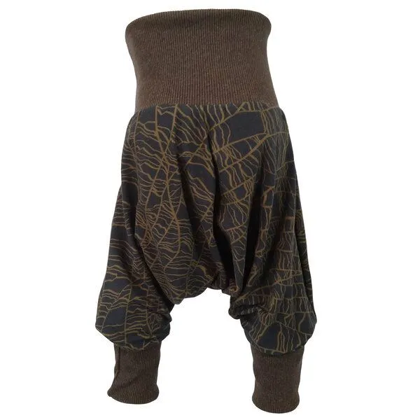 liebewicht liebewicht Yogahose Pumphose Bio Jersey "KaktusHerz" mit Bündchen nach Wahl, Braun/braun, – Produktbild 2 von 4
