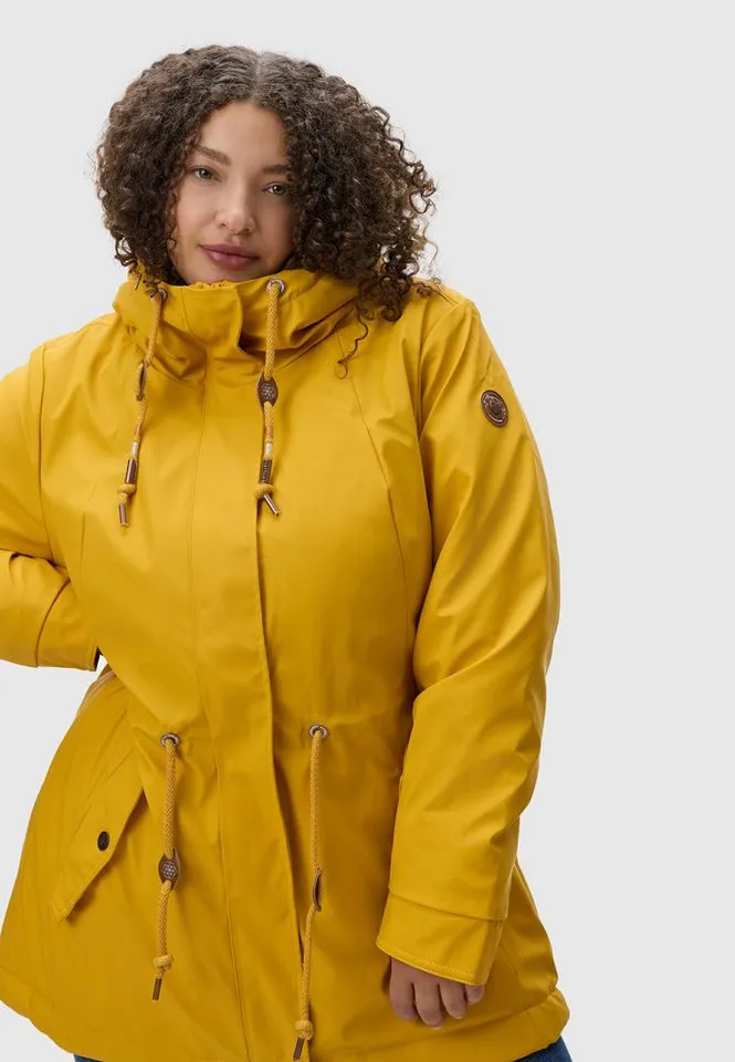 ragwear ragwear Wintermantel Monadis Rainy II Intl. sportlicher, wasserdichter Parka für den Winter, Gelb, – Produktbild 4 von 4