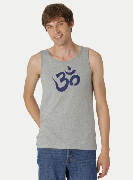 Peaces.bio - handbedruckte Biomode Peaces.bio - handbedruckte Biomode Bio Tank Top Om Herren, Hellgrau, – Produktbild 2 von 2