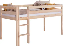 TICAA TICAA Hochbett Malte, FSC®-zertifizierte Kiefer (90x200cm Liegefläche, Höhe 114cm) mit Rollrost – Produktbild 1 von 1