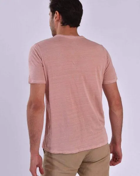 Aatise Aatise Zokka Herren T-Shirt aus 100% Leinen, Rosa, – Produktbild 4 von 4