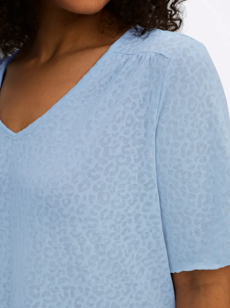 sheego V-Shirt eisblau, Eisblau, – Produktbild 2 von 2