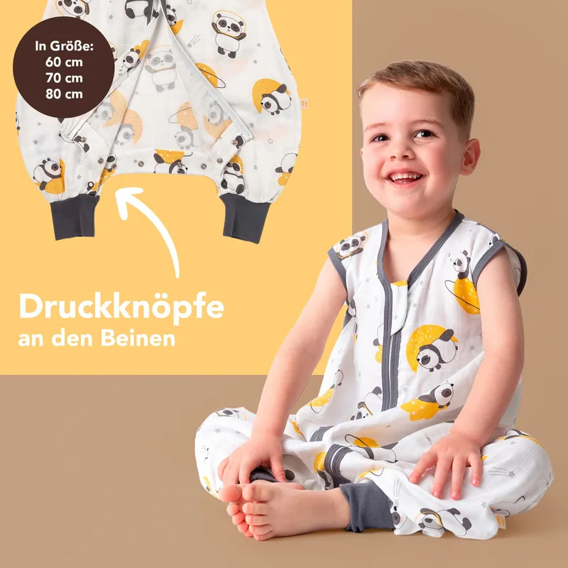schlummersack schlummersack Schlafsack mit Füßen 0.5 Tog, Gelb, – Produktbild 1 von 8