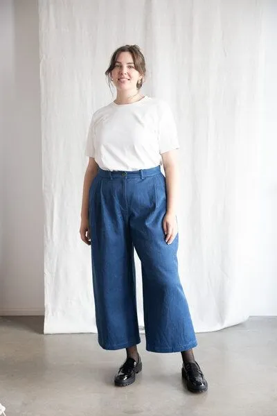 Jyoti - Fair Works Jyoti - Fair Works Bio-Baumwolldenim Culotte Awasi, Denim, – Produktbild 1 von 4