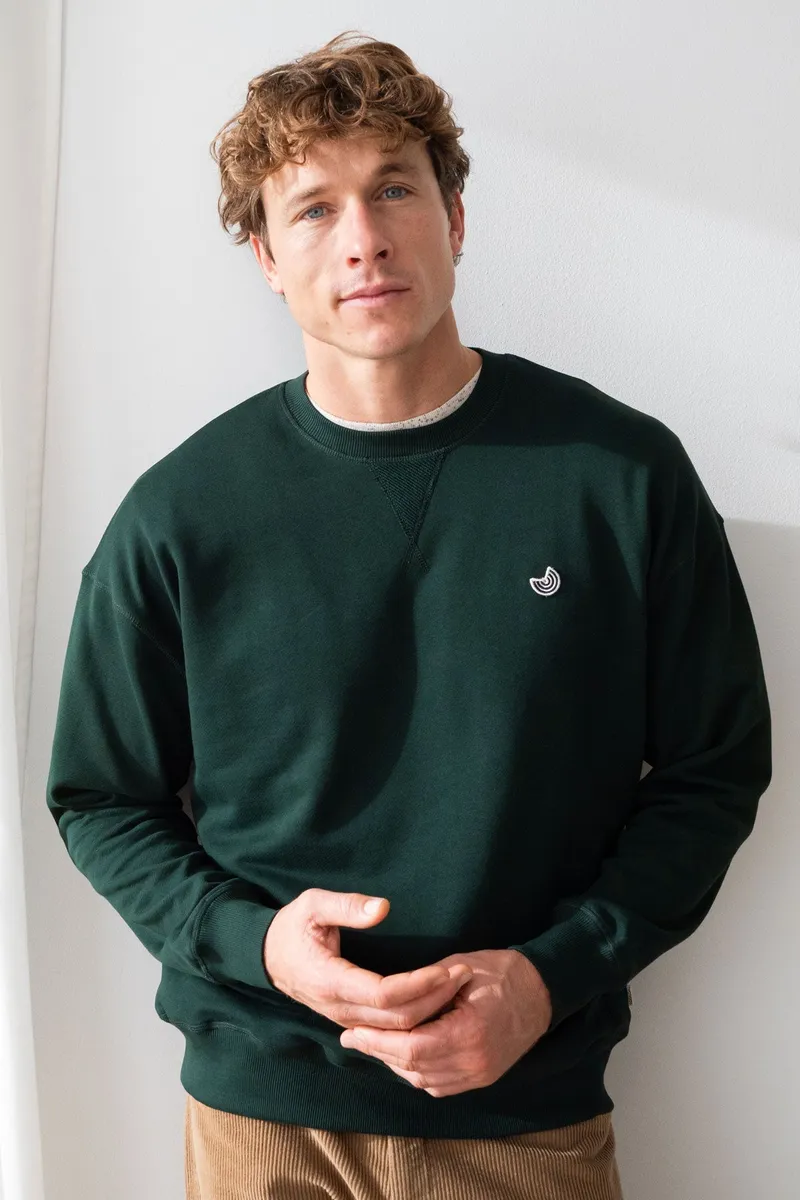 TWOTHIRDS TWOTHIRDS Herren vegan Sweatshirt Hagenmiddle Dunkelgrün, Grün, – Produktbild 1 von 2