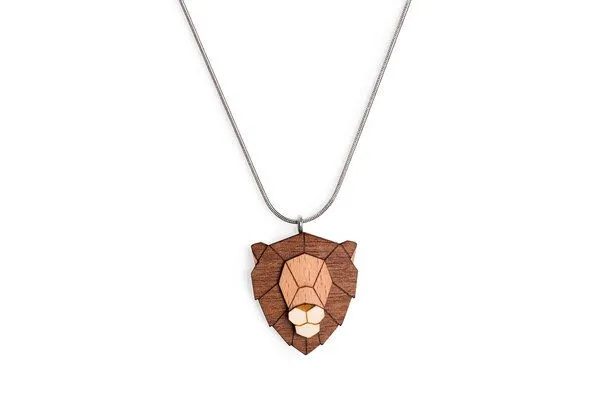 BeWooden BeWooden Halskette Löwe | Kette mit Anhänger aus Holz, Löwe, – Produktbild 4 von 4