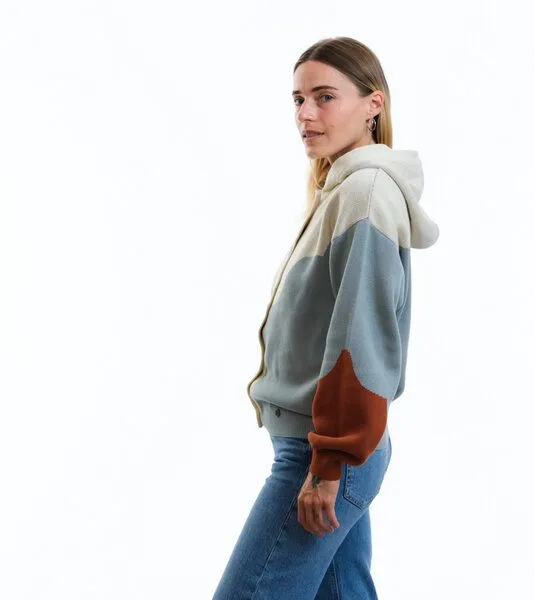 Gary Mash GARY MASH Oversize-Cardigan Winnie mit Kapuze aus Biobaumwolle, Mehrfarbig, – Produktbild 2 von 4