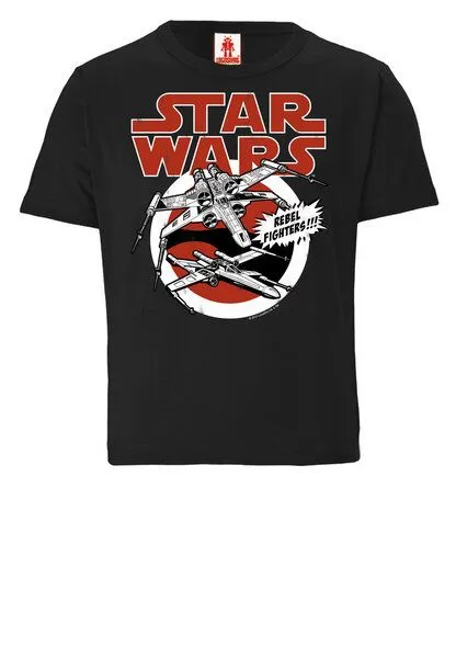 LOGOSH!RT LOGOSH!RT Star Wars Starfighter X-Wings Kinder Bio T-Shirt, Schwarz, – Produktbild 1 von 4