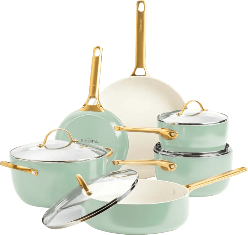 Greenpan Greenpan Pfannen- & Topfset "Padova Reserve" 6er-Set, Grün, – Produktbild 3 von 3