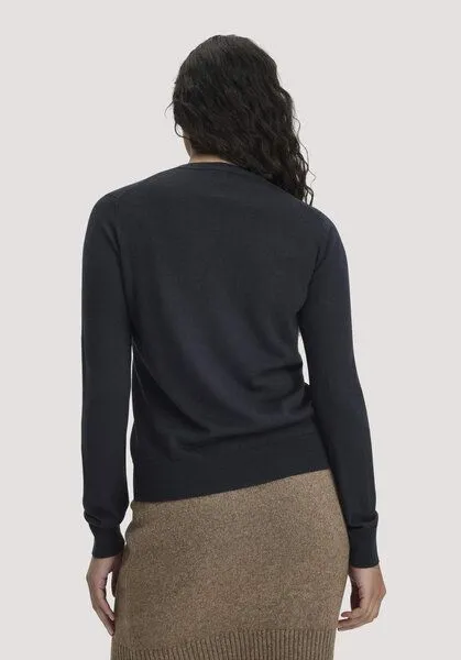 hessnatur hessnatur Pullover Regular aus reiner Bio-Merinowolle, Marine, – Produktbild 2 von 4