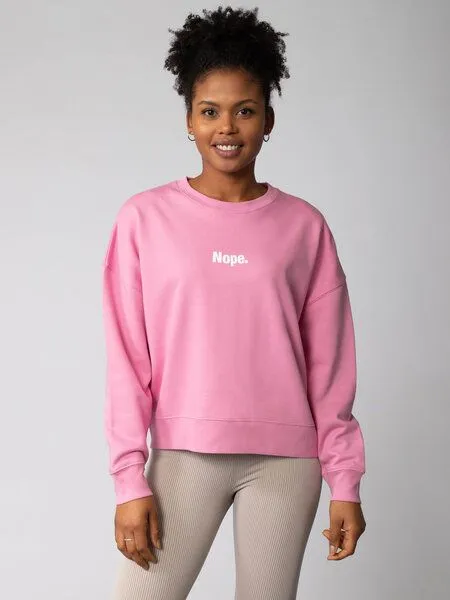 watapparel watapparel Sweatshirt Frauen Nope, Bubble pink, – Produktbild 2 von 2