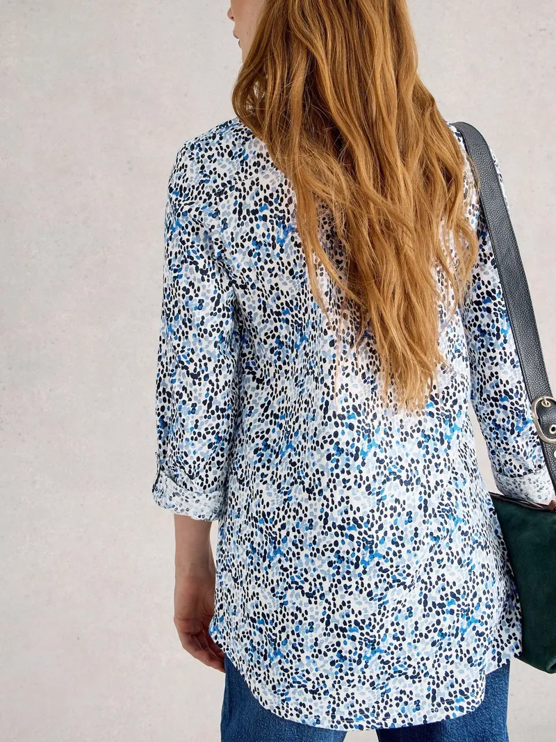 White Stuff Langgeschnittene Bluse Annie - 34/R, Weiß print, – Produktbild 4 von 4