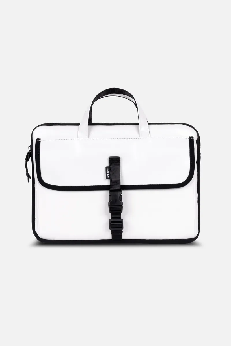 UNBEGUN UNBEGUN Herren vegan Laptop-Tasche Mit Griff, Weiß, – Produktbild 2 von 2
