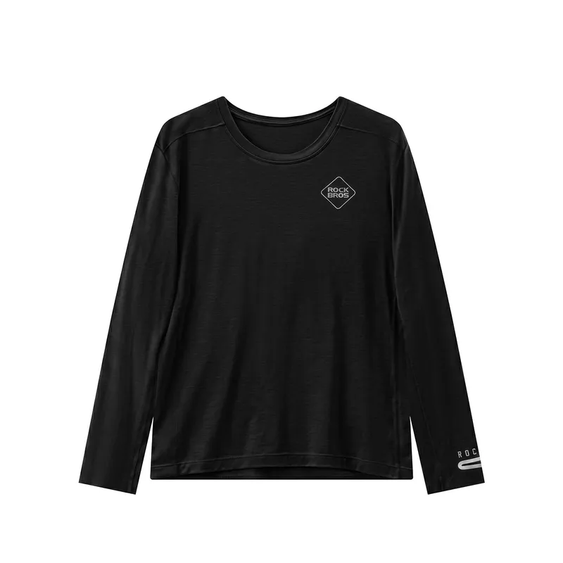 Rockbros Herren-Radtrikot aus Merinowolle und Tencel - Schwarz / 2XL – Produktbild 1 von 1