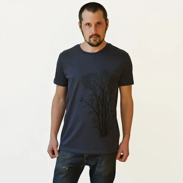 Cmig Cmig Herren T-Shirt Erle mit Elster in india ink grey – Produktbild 1 von 4