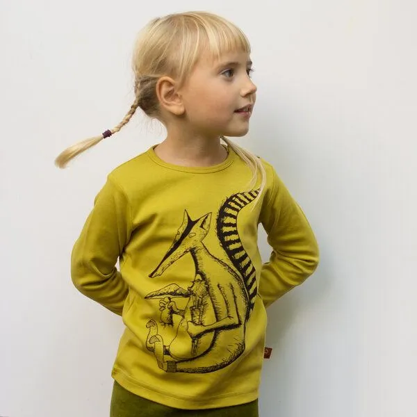 Cmig Cmig Langarmshirt für Kinder "Duchs", Antique moss (gelb), – Produktbild 1 von 4