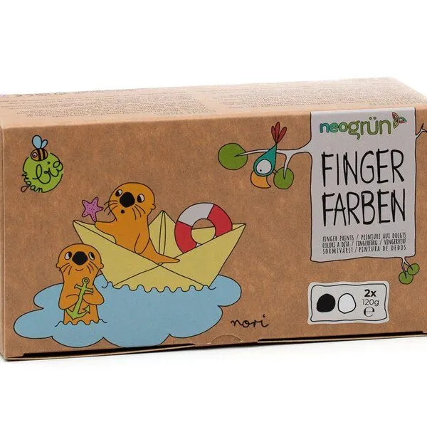 neogrün neogrün Fingerfarben 2er Set "Nori", Schwarz/weiß, – Produktbild 7 von 7