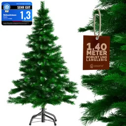 Casaria® Künstlicher Weihnachtsbaum 140cm PE / PVC realistische Optik mit Metallständer – Produktbild 1 von 1