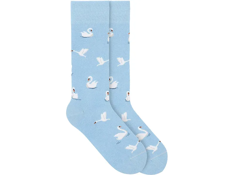 von Jungfeld von Jungfeld Bio-Socken 'Swan', French blue, – Produktbild 1 von 1