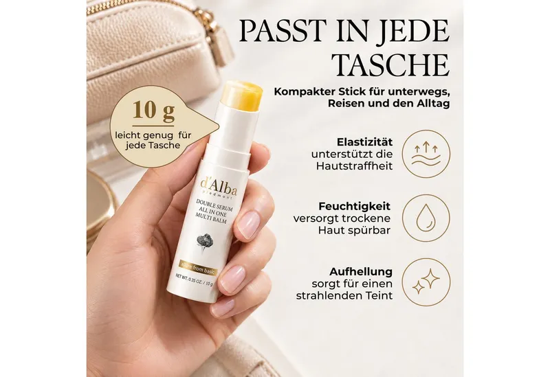 d'Alba Gesichtspflege Gesichtsbalm Anti Falten Serum Vitamin C Kollagen White Trüfflel, 2-tlg., Feuchtigkeitspflege, Straffheit, Vitamin C, Antioxidativ – Produktbild 3 von 5