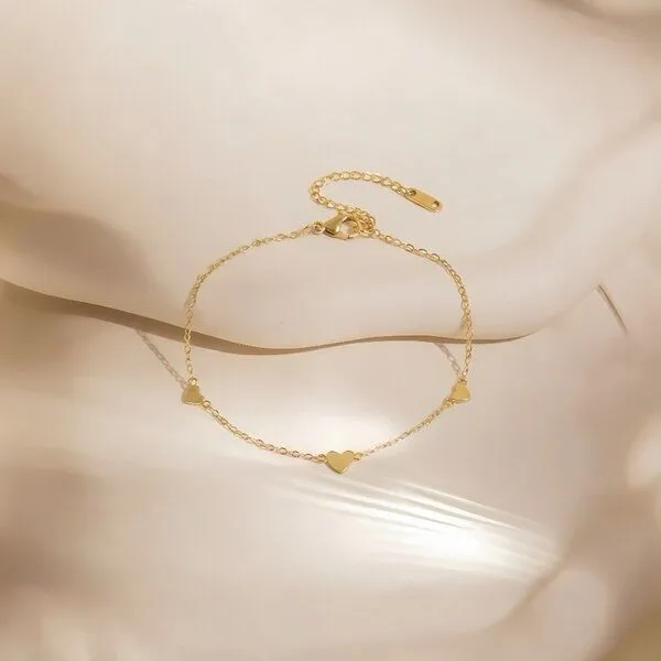 ELEKTROPULLI ELEKTROPULLI HERZ Armband ca. 21,5 cm x 5 mm (inkl. 5 cm Verlängerungskette), Gold, – Produktbild 1 von 1