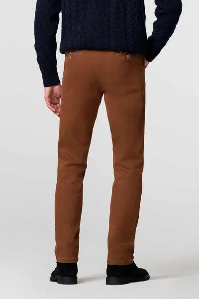 Meyer MEYER Mikrostruktur Baumwoll Chino, Rot (kupfer), – Produktbild 3 von 4