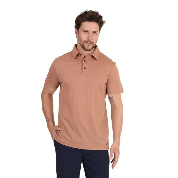 Woolona Woolona Merino Casual Herren Polo-Shirt - 100% Merinowolle, Braun, – Produktbild 1 von 3