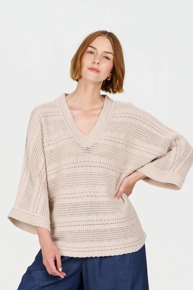 KOMODO KOMODO Damen vegan T-Shirt Colada Sand, Beige, – Produktbild 2 von 2