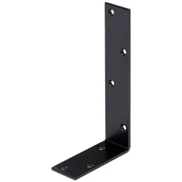 Alberts ALBERTS Balkenwinkel, verzinkt, schwarz, TxHxB 100x200x40 mm – Produktbild 1 von 1