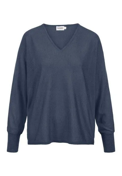 hessnatur hessnatur Pullover Oversize aus TENCEL Lyocell und Bio-Baumwolle, Graphitblau, – Produktbild 3 von 4