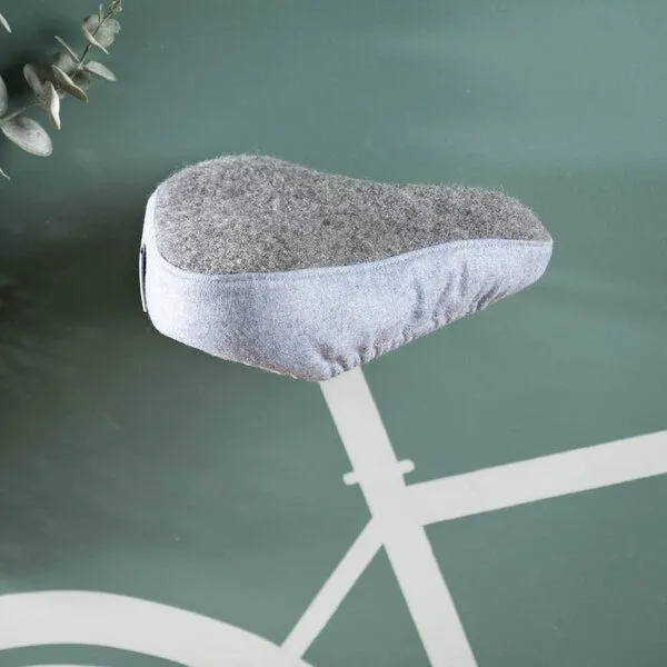 nahtur-design nahtur-design Sattelbezug aus Loden | Sitzheizung für Dein Fahrrad, Hellblau_02 (blau), – Produktbild 4 von 5