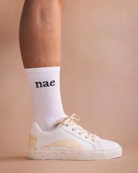 Nae Vegan Shoes Nae Vegan Shoes NAE Animal Friendly Socks, White, – Produktbild 3 von 4