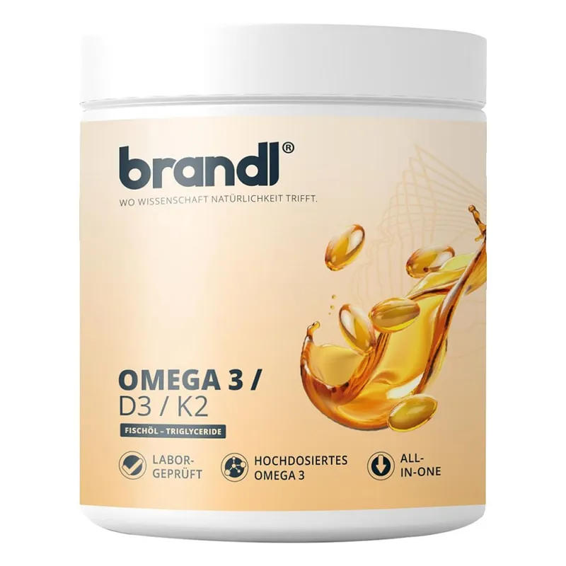 Brandl Nutrition Brandl Nutrition Omega D3 K2 Kapsel hochdosiert, Premium Omega 3 mit Fischöl aus der EU Kapseln, Vitamin D3 aus Flechten, gute Kapselgröße, unabhängig laborgeprüft – Produktbild 6 von 6