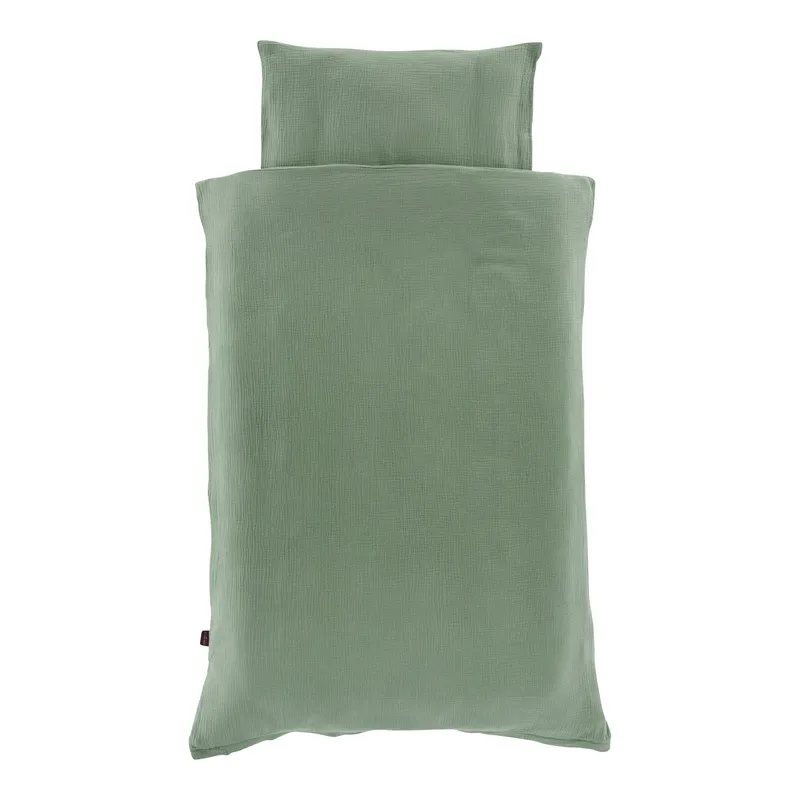 Träumeland Träumeland Bettwäsche Baumwollmusselin 40x60 / 100x135 cm, Gruen, – Produktbild 1 von 3
