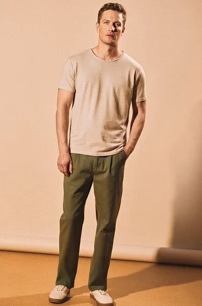 HempAge HempAge T-Shirt mit Rollsaum 56% Biobaumwolle, 44% Hanf, Offwhite (weiß), – Produktbild 4 von 4