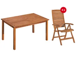 Rondo Gartenmöbel-Set 'Manja', 5-teilig, 4 Stühle, 1Tisch 150 x 90 cm – Produktbild 1 von 1